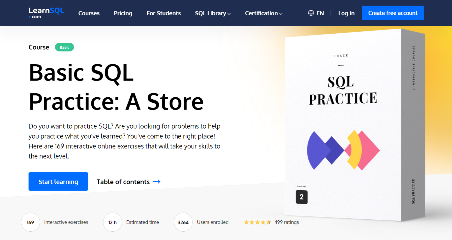 Free Course of the Month –  Basic SQL Practice: A Store