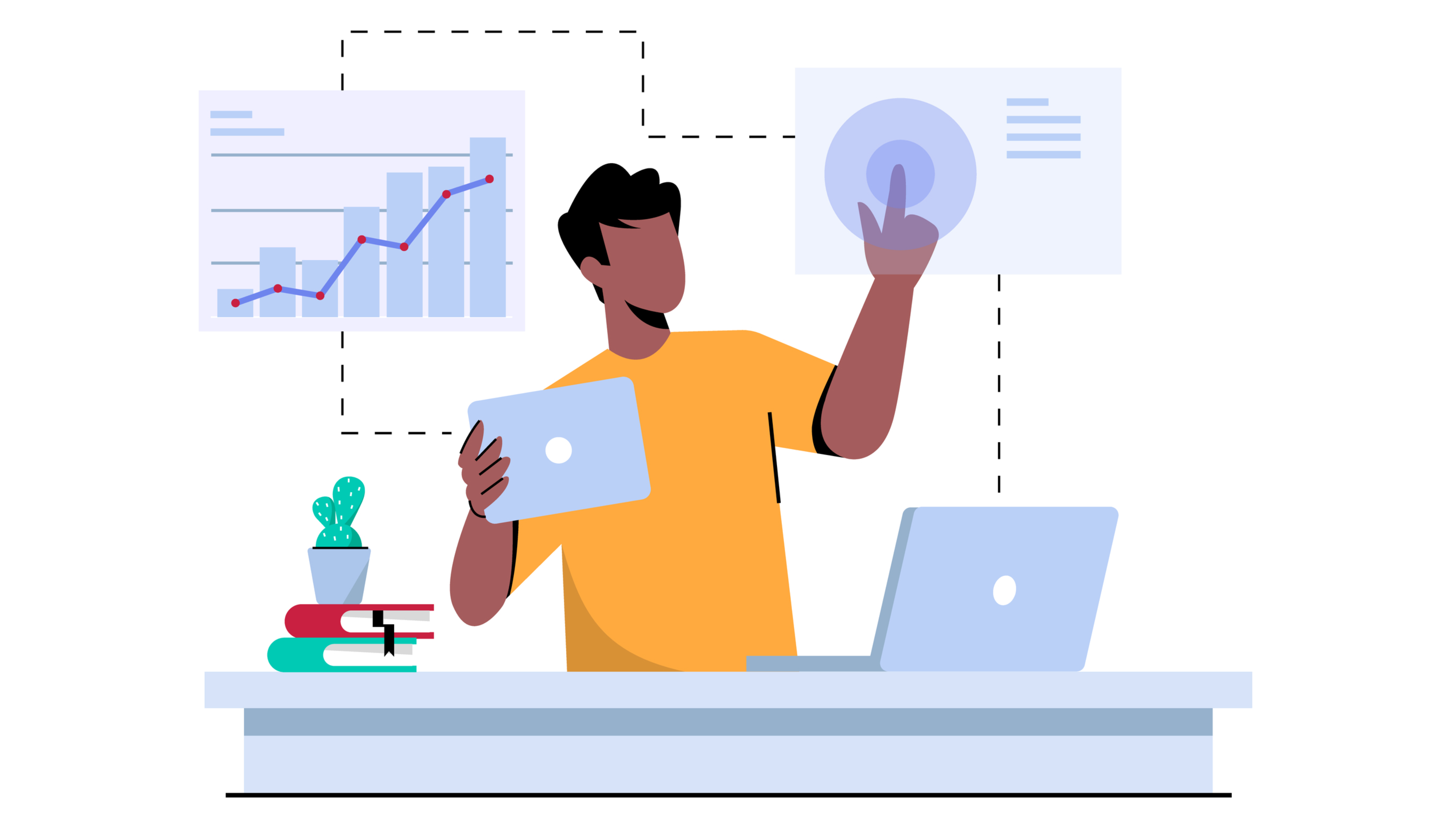 Аналитическая работа. Анализ иллюстрация. Аналитик на прозрачном фоне. Анализ картинки. Исследование работы.