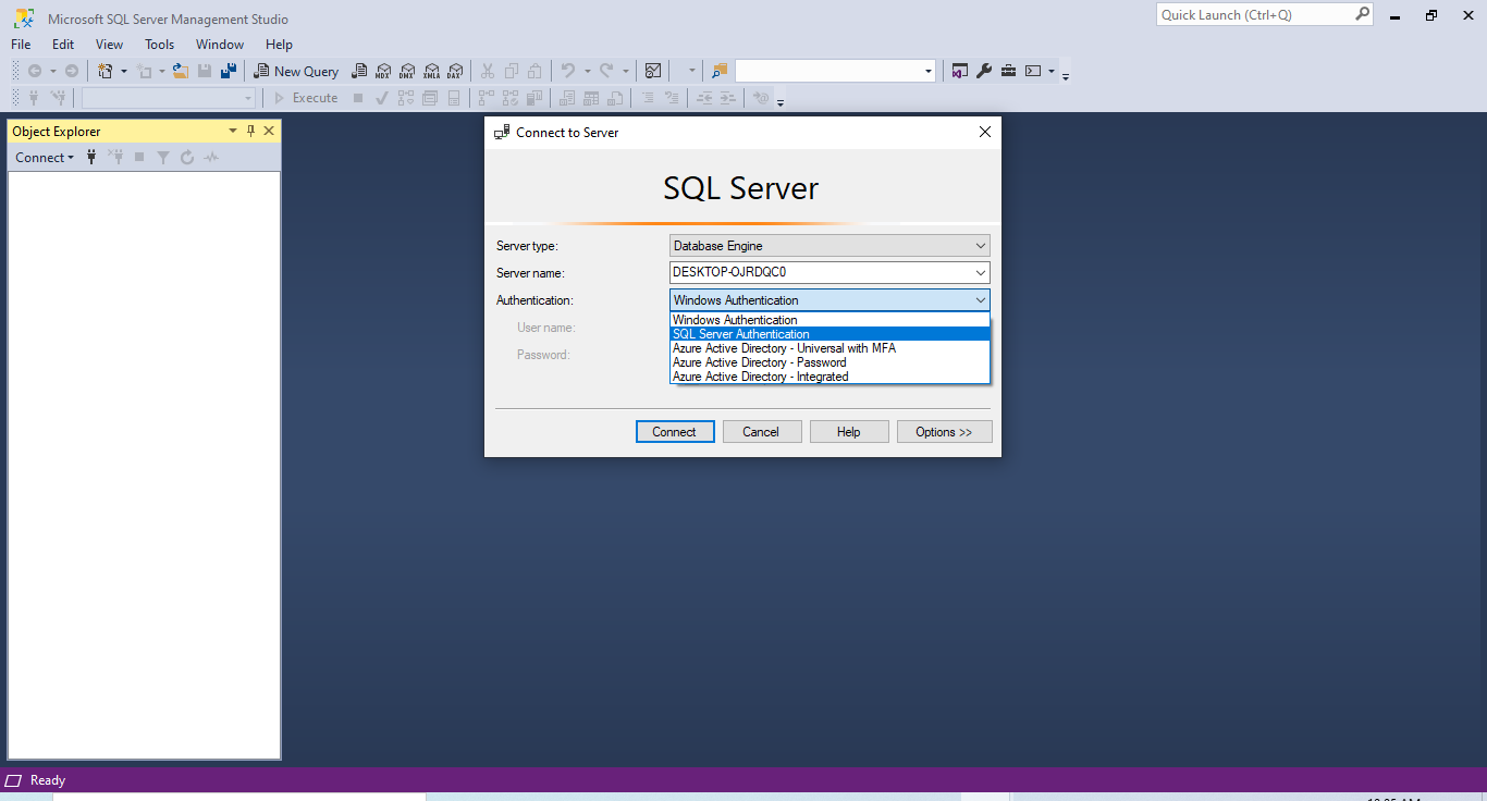 Install Microsoft SQL Server 2019 and SQL Server Management Studio