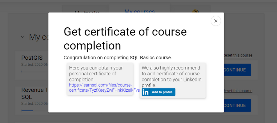 Get certificate