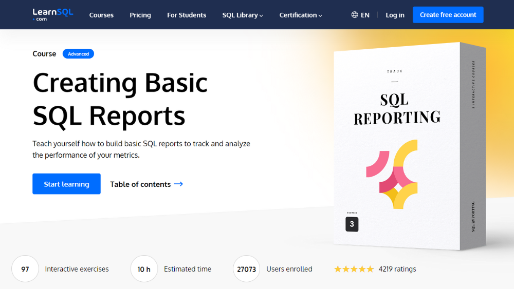Creating Basic SQL Reports