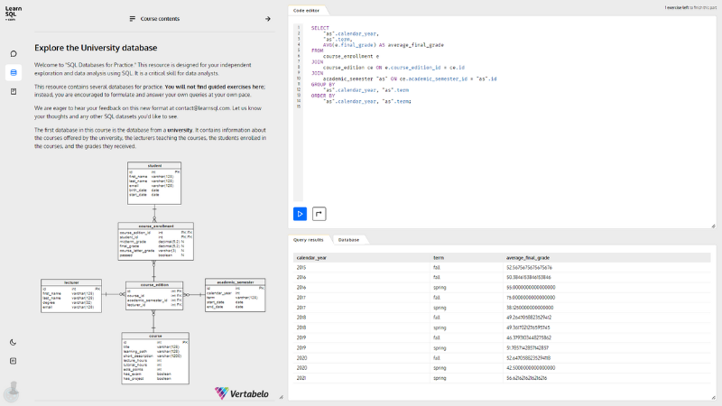 Have Fun With Self-Guided Practice Databases