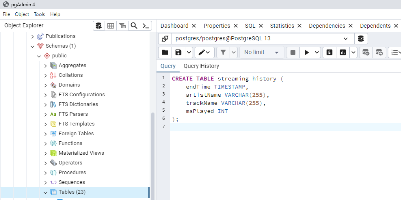 Load data into PostgreSQL