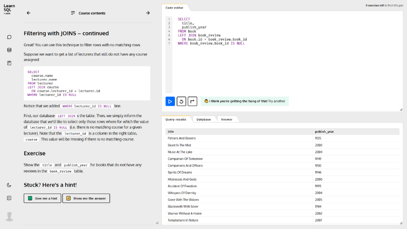 SQL Practice Track