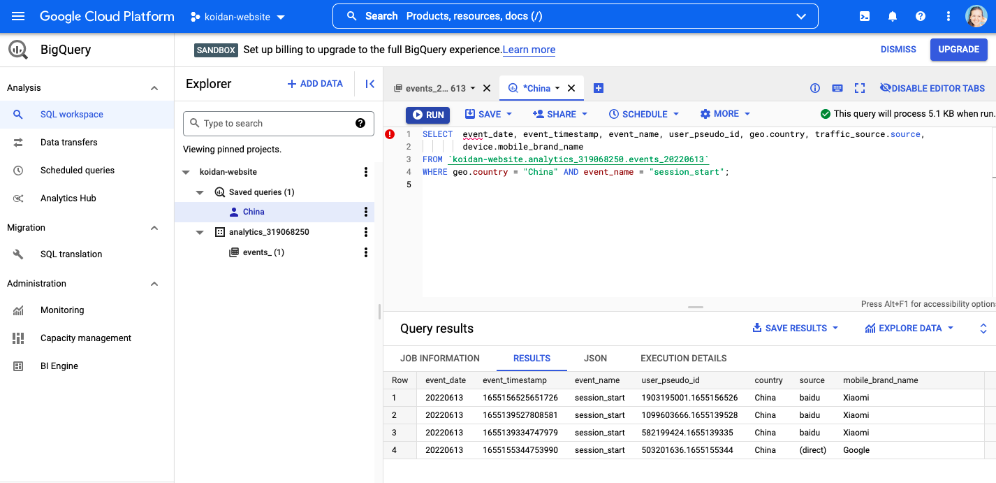 SQL for Data Analysis With the New Google Analytics 4