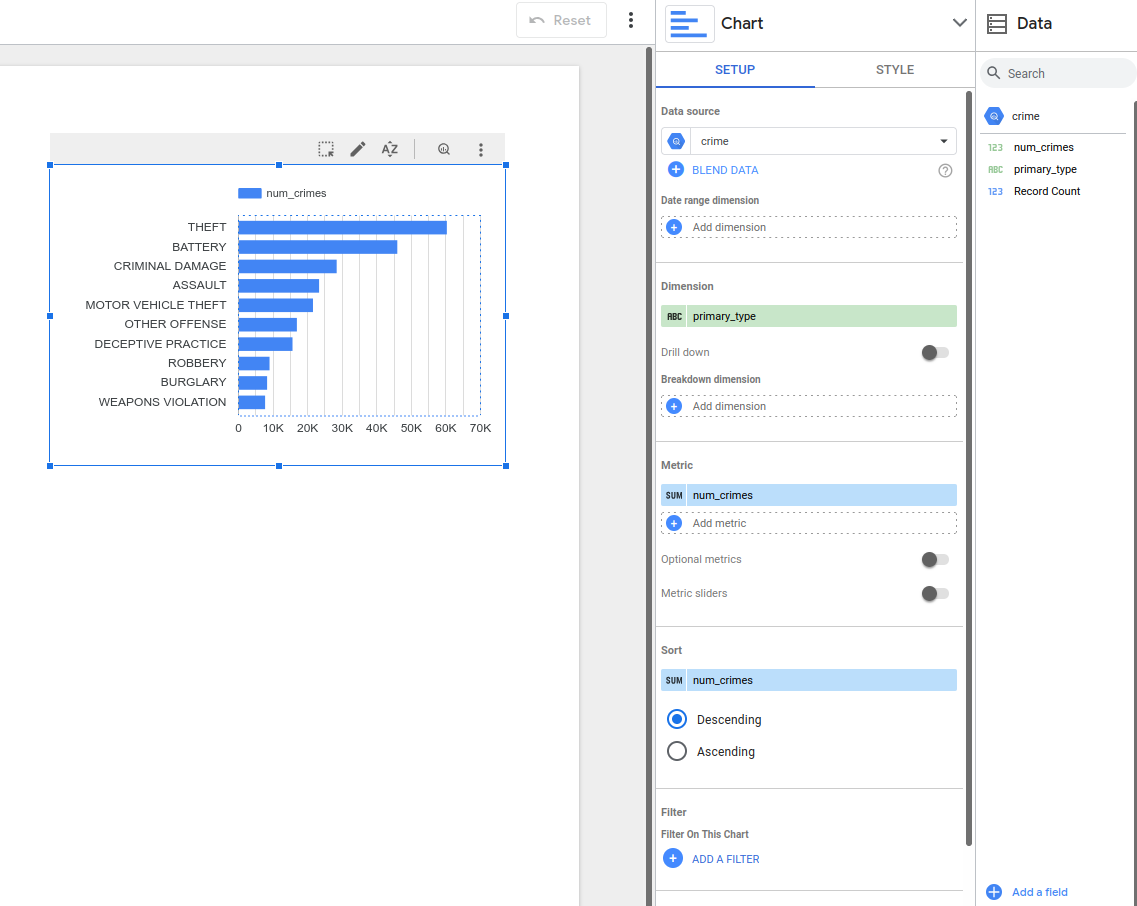 Build a Report With BigQuery and Looker