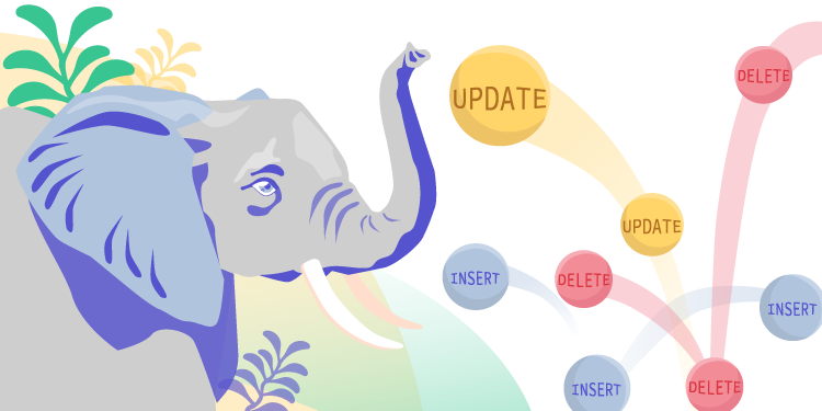 Cover image for the course 'PostgreSQL INSERT, UPDATE, and DELETE Commands'